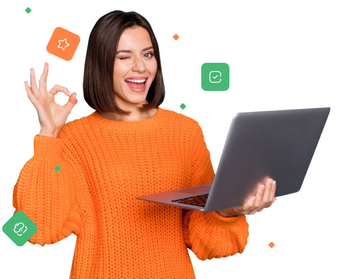 Woman with laptop